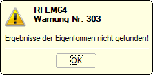 Warnung beim Auswählen der Imperfektion